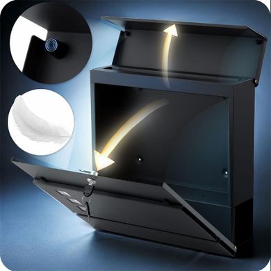 Humberg, skrzynka na listy, antracyt, 37-37-10,5 cm, HM-863