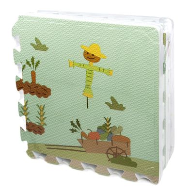 Humbi, mata piankowa, puzzle, wieś, 90-90 cm