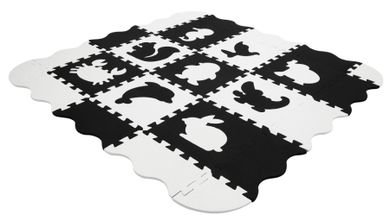 Humbi, mata piankowa, puzzle, zwierzęta, czarno-białe, 120-120 cm