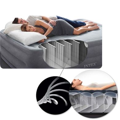 Intex, materac dmuchany, z pompką elektryczną, 236-152-86 cm