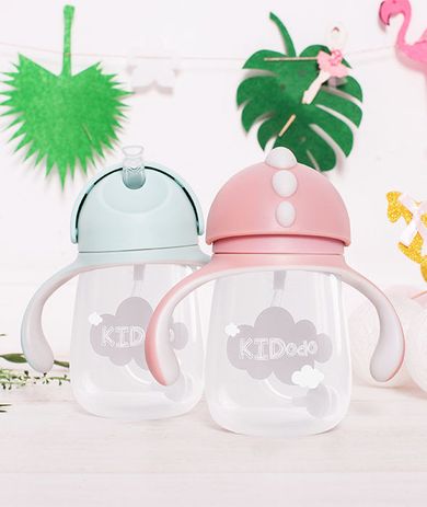 KIDodo, bidon z obciążoną słomką, miętowy, 260 ml, 6m+