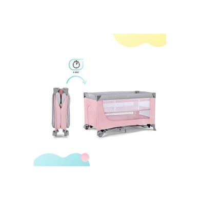 Kinderkraft, Leody, łóżeczko turystyczne, Pink