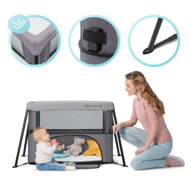 Kinderkraft, Movi, łóżeczko turystyczne, Grey