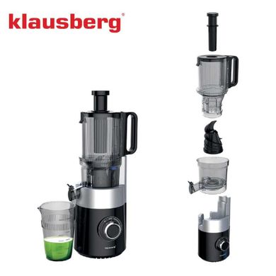 Klausberg, sokowirówka, wyciskarka wolnoobrotowa, pionowa, czarna, KB-7871