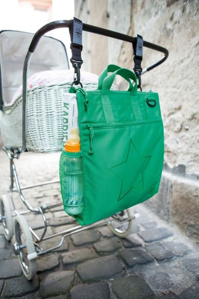 Lassig, Casual Label, Star deep green, torba do wózka