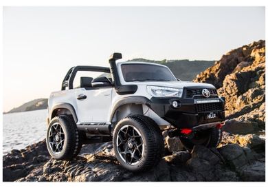 Lean Toys, Toyota Hilux, pojazd na akumulator, biały