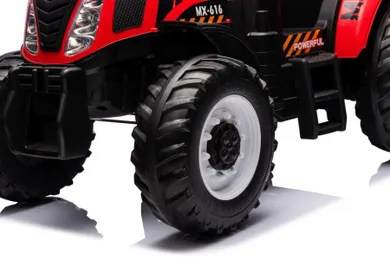 Lean Toys, traktor, pojazd na akumulator, czerwony, A011, 24V