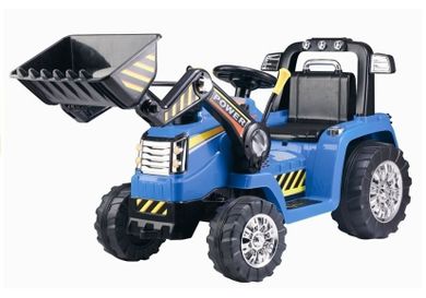 Lean Toys, Traktor, pojazd na akumulator, niebieski