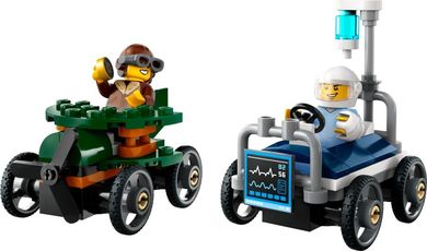 LEGO City, Zestaw wyścigówek: samolot kontra łóżko szpitalne, 60459
