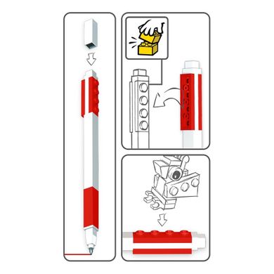 LEGO, kwadratowy notatnik z długopisem, niebieski