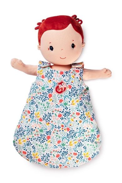 Lilliputiens, Kwiaty, koszyczek-nosidełko dla lalki z kocykiem i poduszką