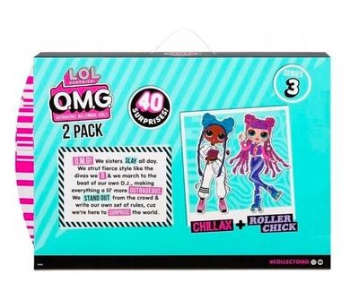 L.O.L. Surprise, O.M.G., Roller Chick + Chillax, zestaw 2 laleczek