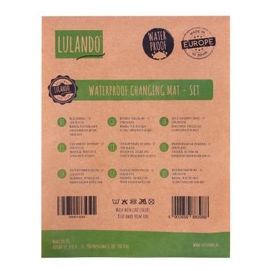 Lulando, wodoodporna mata do przewijania z przybornikiem, niebieska