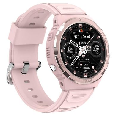 Maxcom, FW100 Titan Valkiria, smartwatch, różowy