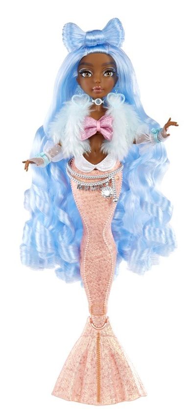 Mermaze Mermaidz, Syrenka Shellnelle, lalka modowa zmieniająca kolor, blue