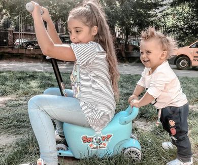 Milly Mally, Snoop! 3w1, hulajnoga-jeździk, zielony