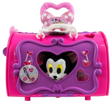 Myszka Minnie, Kotek, maskotka z transporterem i akcesoriami, 8 elementów