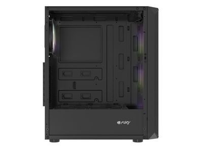 Natec, Fury Shobo SH4F RGB Midi Tower, obudowa komputerowa z oknem, czarna