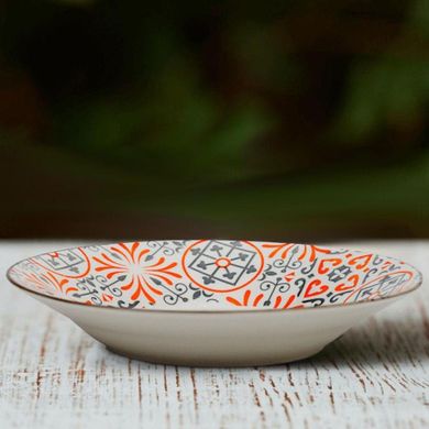 Nava, porcelanowy talerz obiadowy, głęboki, Maiolica, 650 ml, 23 cm