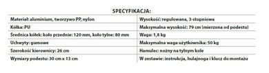 Smiki, hulajnoga 3-kołowa, różowo-czarna