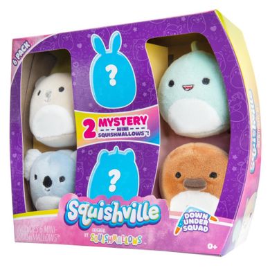 Squishville by Squishmallows, Down Under Squad, mini maskotki, 6 szt.