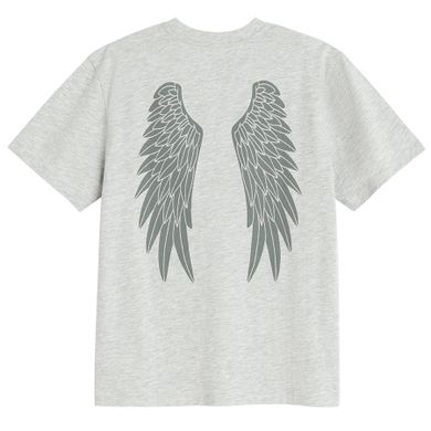 Szara koszulka basic z bawełny czesanej NOWEAR