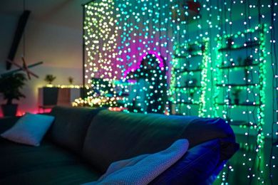 Twinkly, inteligentna kurtyna LED, 210 Rgb, 2,1m