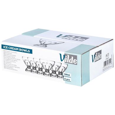 Vilde, pucharki do lodów Szklane, 100 ml, 6 szt.