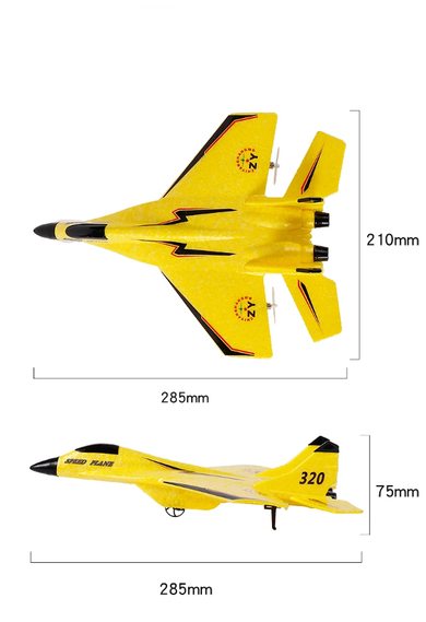 Zdalnie sterowany samolot latający, 2.4GHZ, żółty, ZY-320