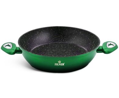 Zilner, garnki z powłoką granitową, 15 elementów, emerald noir