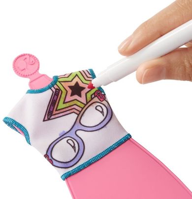 Barbie, Kolorowa Moda, zestaw kreatywny z lalką i akcesoriami
