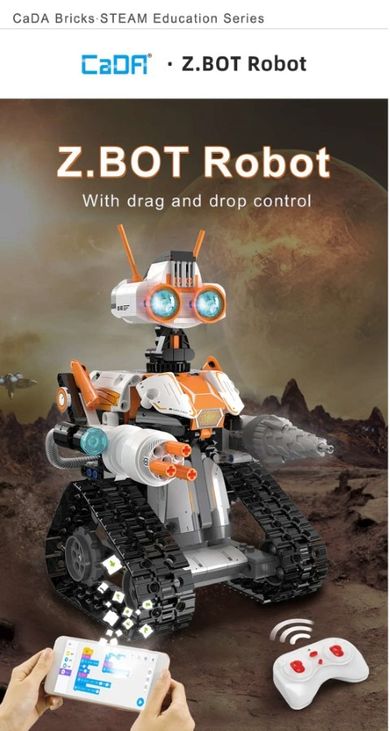 Cada, Z.BOT Code Robot, klocki konstrukcyjne, robot zdalnie sterowany, 462 elementy