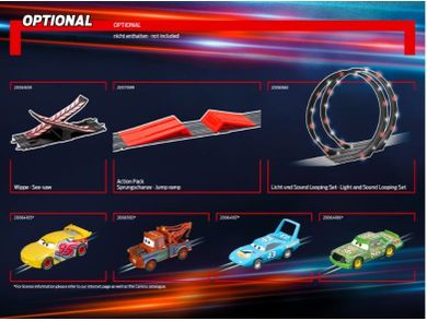 Carrera Go, Auta, Glow Racers, tor wyścigowy, 6,2m, zestaw z 2 pojazdami, 1:43