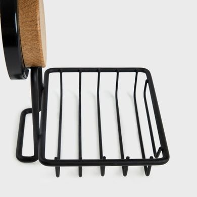 Homla, Charli, mydelniczka z przyssawką, czarny, 13-10-9 cm