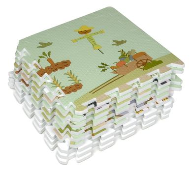 Humbi, mata piankowa, puzzle, wieś, 90-90 cm