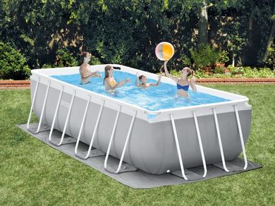 INTEX, Basen ogrodowy stelażowy 488 x 244 x 107 cm zestaw 6w1 INTEX 26792