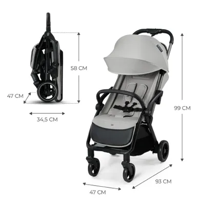 Kinderkraft, Apino, wózek spacerowy, Dove Grey
