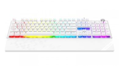 Krux, Frost RGB, klawiatura, srebrno-biała