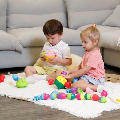 Lalaboom, Kulko-klocki, 2 odkrywcze kule, zestaw sensoryczny, 10 elementów