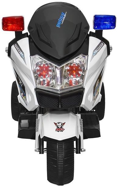 Lean Toys, Motor, pojazd na akumulator, biały