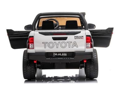 Lean Toys, Toyota Hilux, pojazd na akumulator, biały