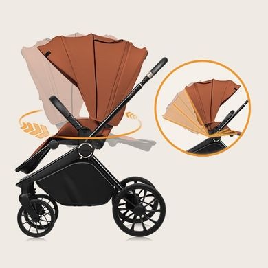 Lionelo, Mika Plus, wózek wielofunkcyjny, 3w1, Brown Rust