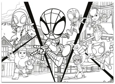 Lisciani, Spidey i super-kumple, puzzle dwustronne, 192 elementy