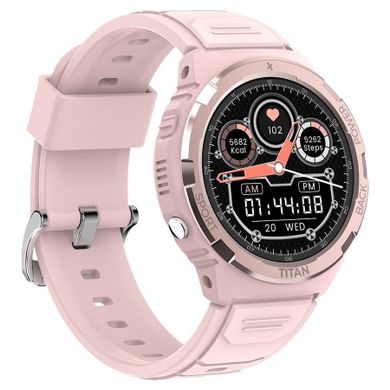 Maxcom, FW100 Titan Valkiria, smartwatch, różowy