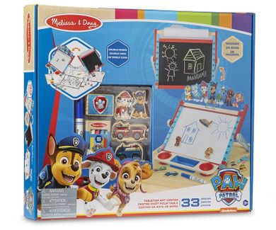 Melissa & Doug, Psi Patrol, Tabletop Art Center, dwustronna tablica edukacyjna
