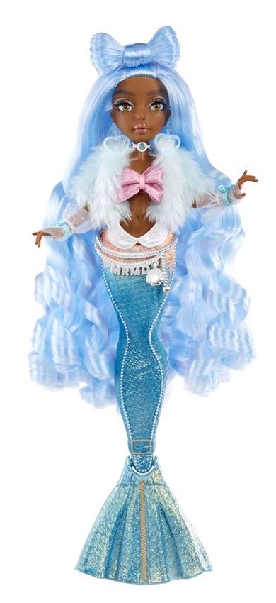 Mermaze Mermaidz, Syrenka Shellnelle, lalka modowa zmieniająca kolor, blue