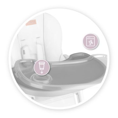 MoMi, Luxuria, krzesełko do karmienia, różowe, 6m+