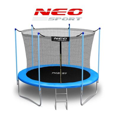 Neo-Sport, trampolina ogrodowa siatka wewnętrzna i drabinką, 252 cm