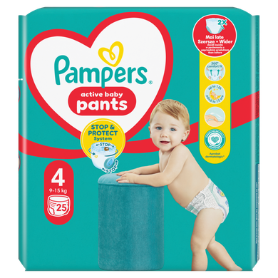 Pampers, Pants, pieluchomajtki, rozmiar 4, 9-15 kg, 25 szt.