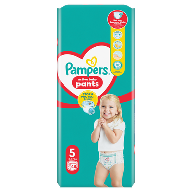 Pampers, Pants, pieluchomajtki, rozmiar 5, 11-17 kg, 48 szt.